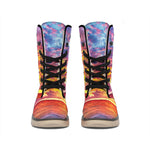 Maldives Sunset Print Winter Boots