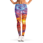 Maldives Sunset Print Women's Leggings