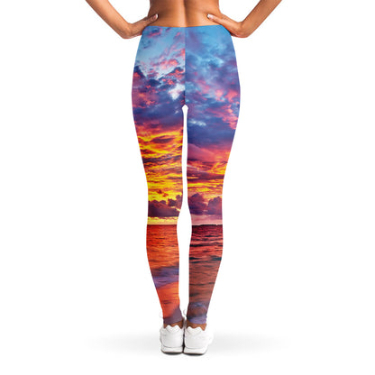 Maldives Sunset Print Women's Leggings