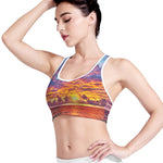 Maldives Sunset Print Women's Sports Bra