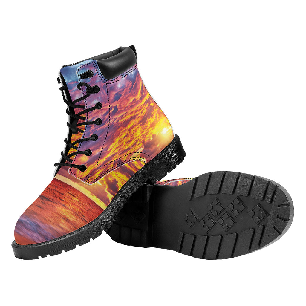 Maldives Sunset Print Work Boots