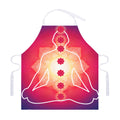 Mandala Chakras Aura Print Adjustable Apron