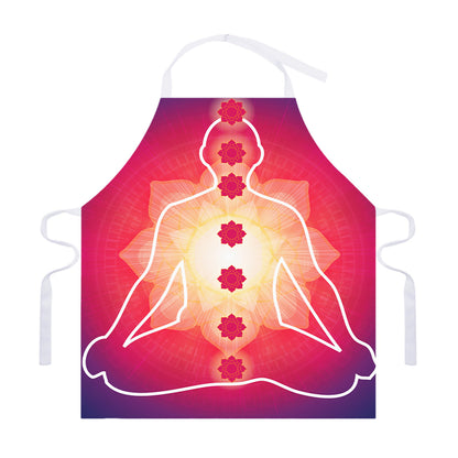 Mandala Chakras Aura Print Adjustable Apron