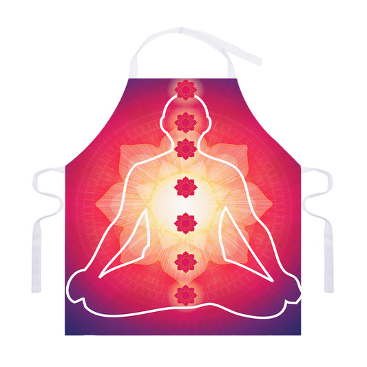 Mandala Chakras Aura Print Adjustable Apron