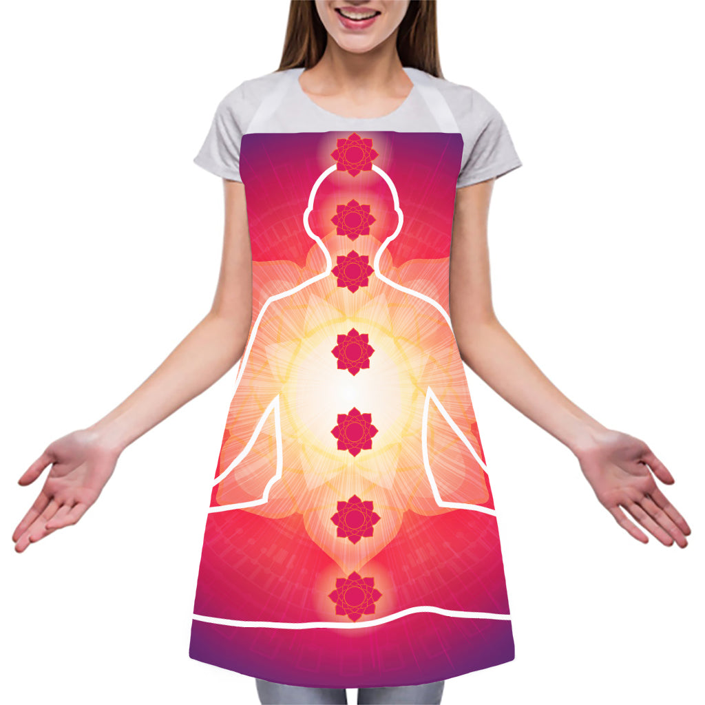 Mandala Chakras Aura Print Adjustable Apron