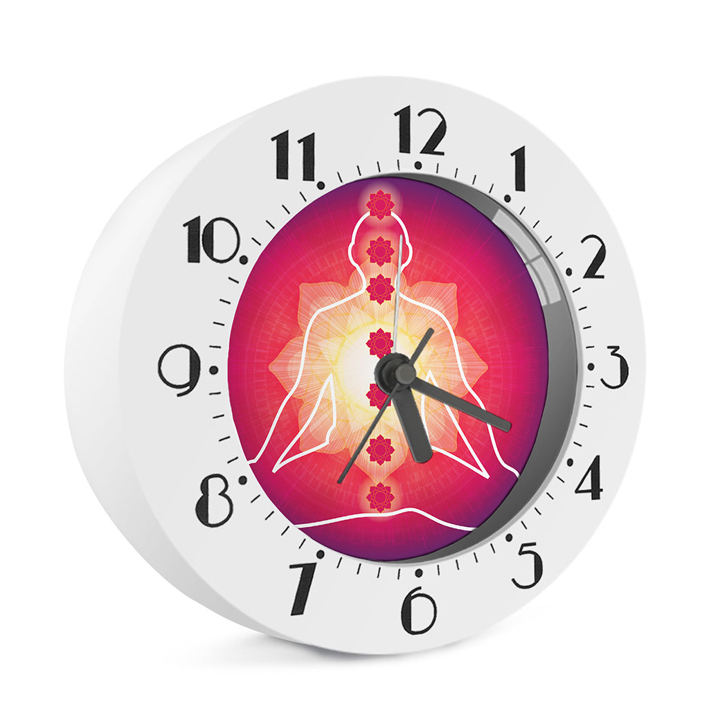 Mandala Chakras Aura Print Alarm Clock