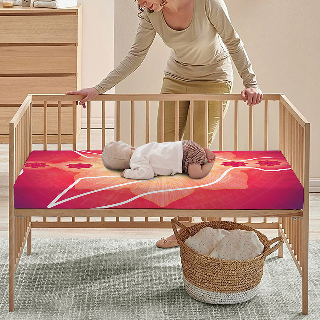 Mandala Chakras Aura Print Baby Crib Sheet