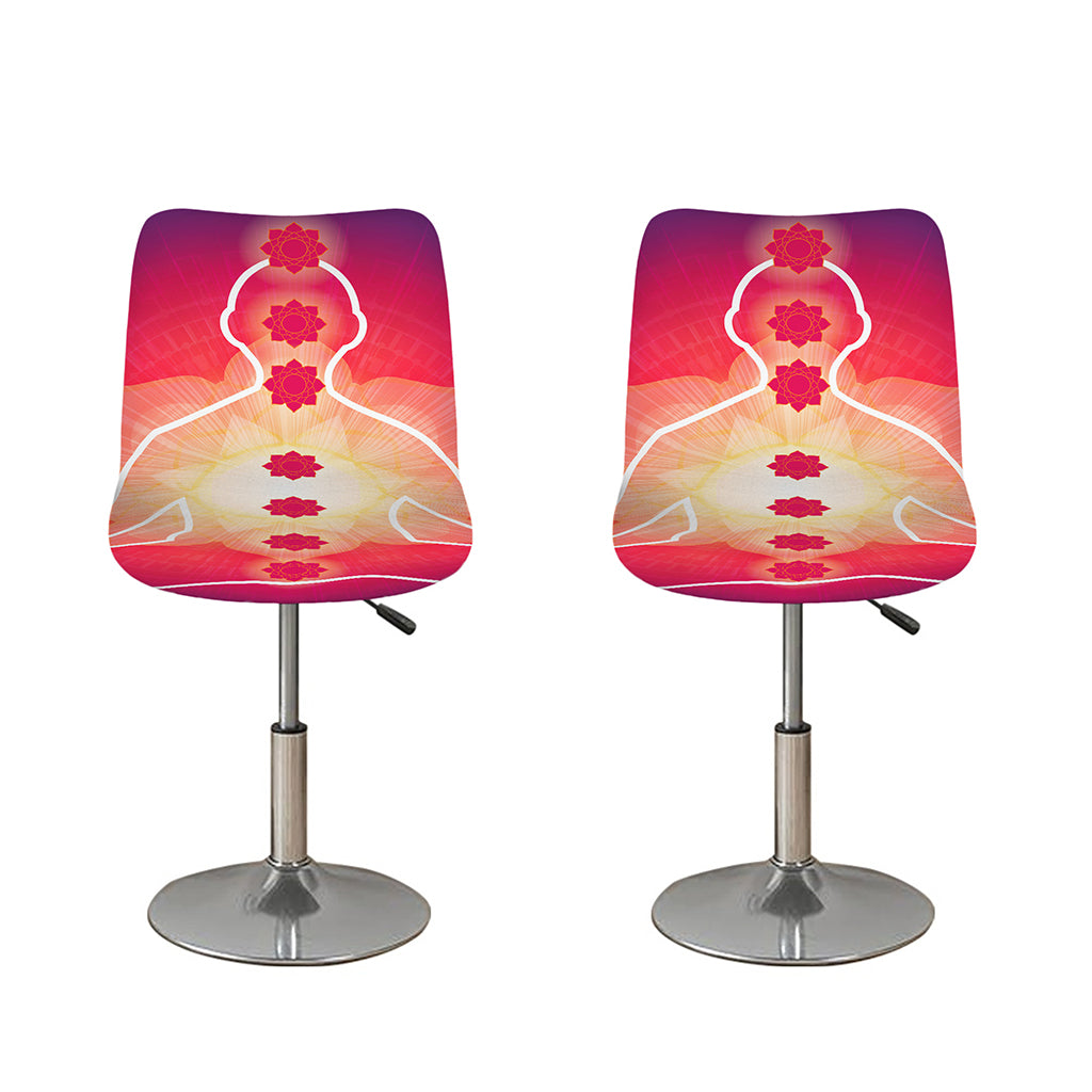 Mandala Chakras Aura Print Bar Stool Covers