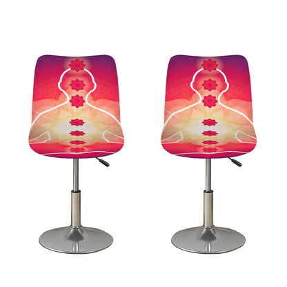 Mandala Chakras Aura Print Bar Stool Covers