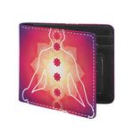 Mandala Chakras Aura Print Bifold Wallet