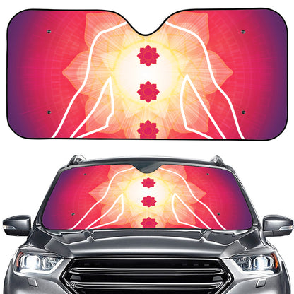 Mandala Chakras Aura Print Car Windshield Sun Shade