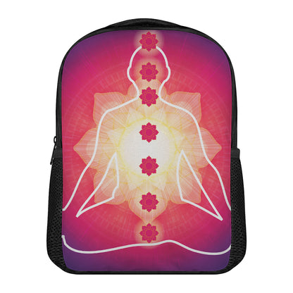 Mandala Chakras Aura Print Casual Backpack