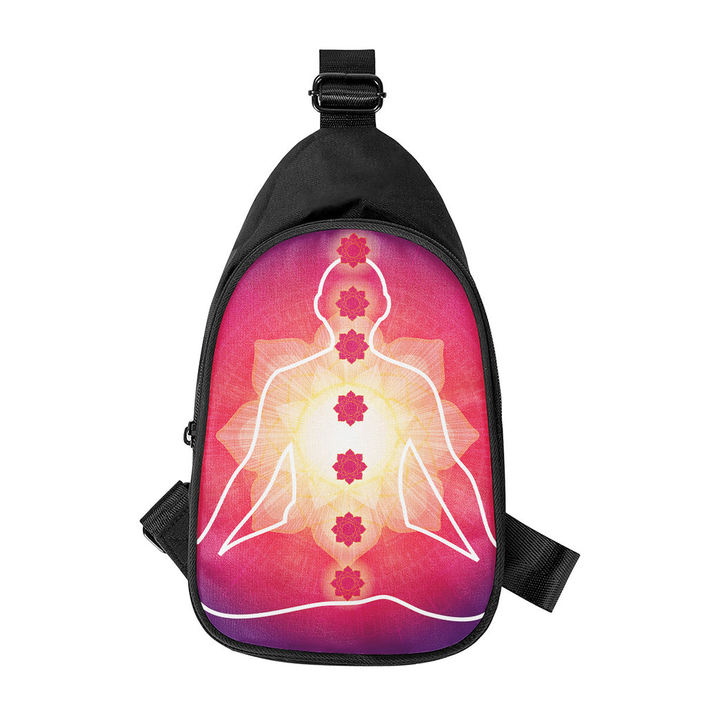 Mandala Chakras Aura Print Chest Bag