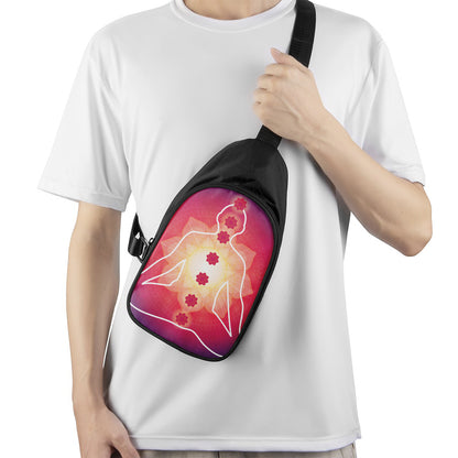 Mandala Chakras Aura Print Chest Bag