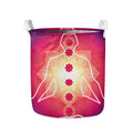 Mandala Chakras Aura Print Collapsible Laundry Basket