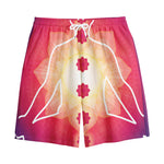 Mandala Chakras Aura Print Cotton Shorts
