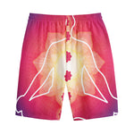 Mandala Chakras Aura Print Cotton Shorts