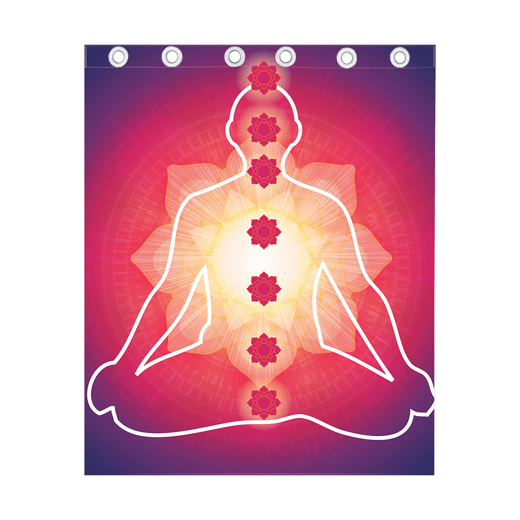 Mandala Chakras Aura Print Curtain