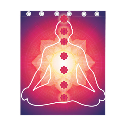 Mandala Chakras Aura Print Curtain