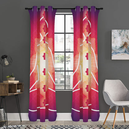 Mandala Chakras Aura Print Curtain