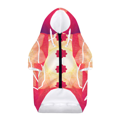 Mandala Chakras Aura Print Dog Zip Up Hoodie