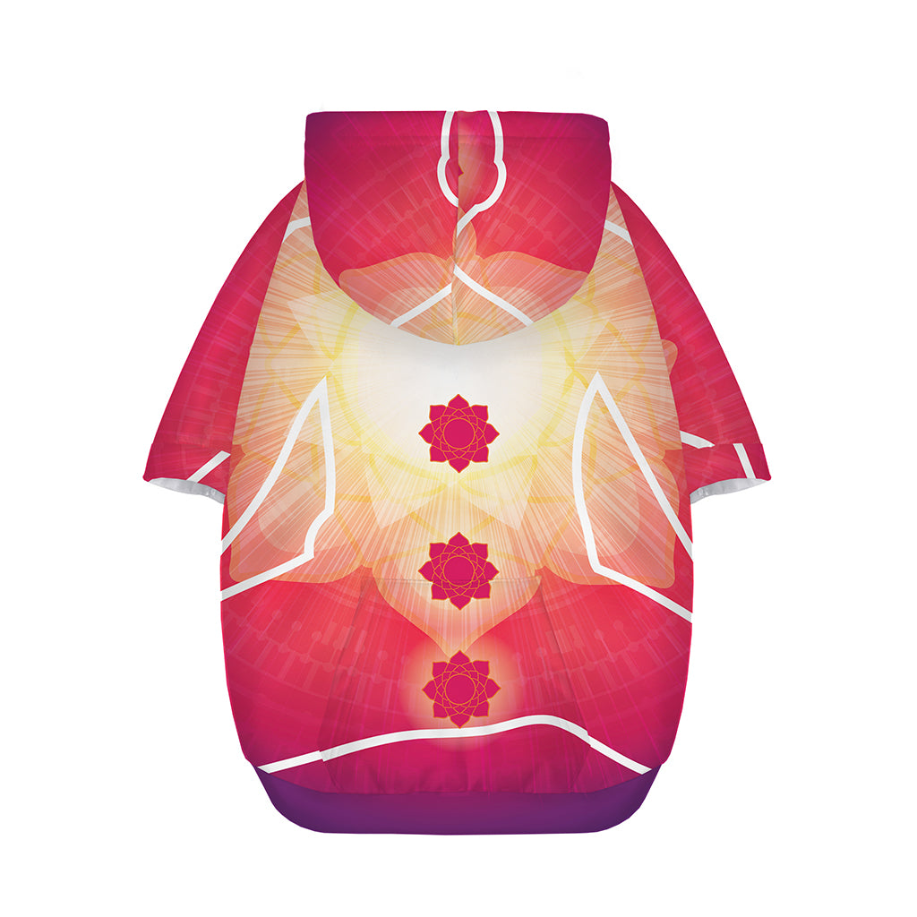 Mandala Chakras Aura Print Dog Zip Up Hoodie