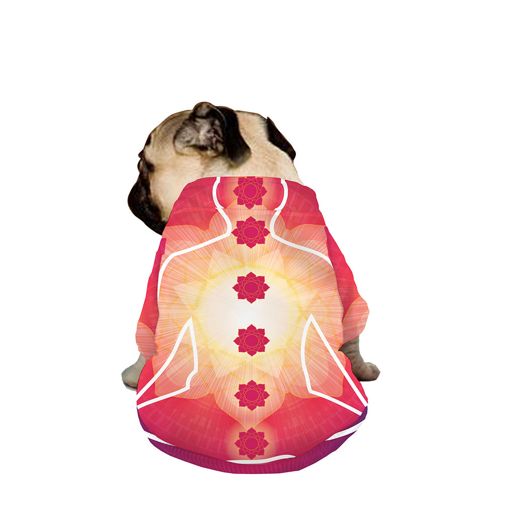 Mandala Chakras Aura Print Dog Zip Up Jacket