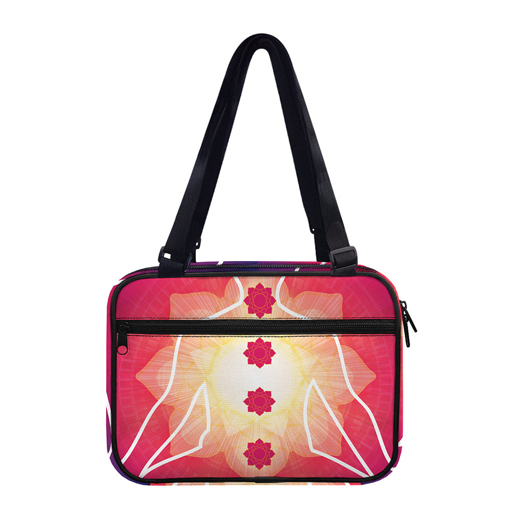 Mandala Chakras Aura Print Double Strap Bible Bag
