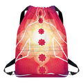 Mandala Chakras Aura Print Drawstring Backpack