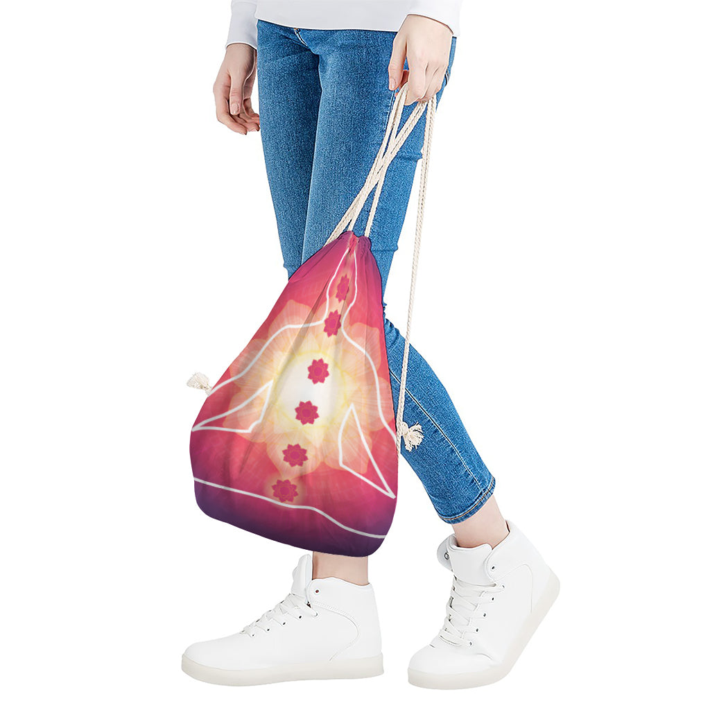 Mandala Chakras Aura Print Drawstring Bag