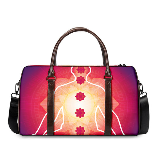 Mandala Chakras Aura Print Duffle Bag