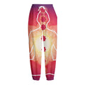 Mandala Chakras Aura Print Fleece Lined Knit Pants