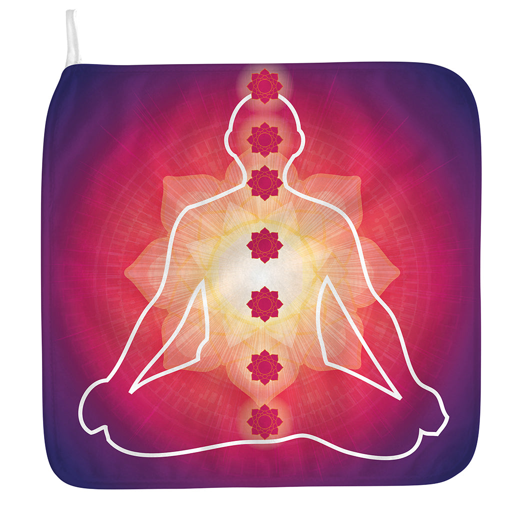 Mandala Chakras Aura Print Hand Towel