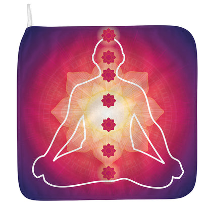 Mandala Chakras Aura Print Hand Towel