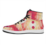 Mandala Chakras Aura Print High Top Leather Sneakers