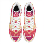 Mandala Chakras Aura Print High Top Leather Sneakers
