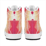 Mandala Chakras Aura Print High Top Leather Sneakers