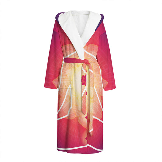 Mandala Chakras Aura Print Hooded Bathrobe