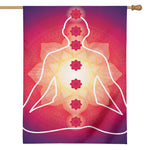 Mandala Chakras Aura Print House Flag
