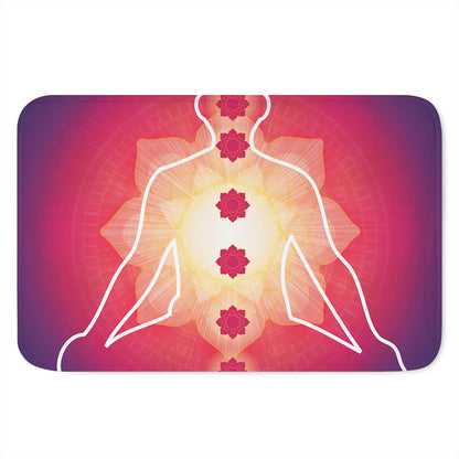 Mandala Chakras Aura Print Indoor Door Mat