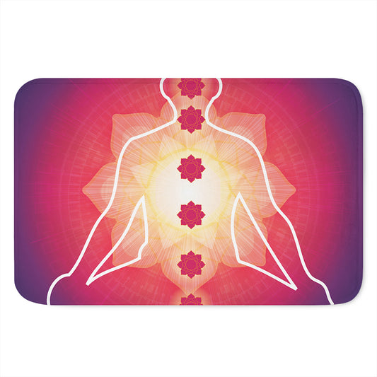 Mandala Chakras Aura Print Indoor Door Mat