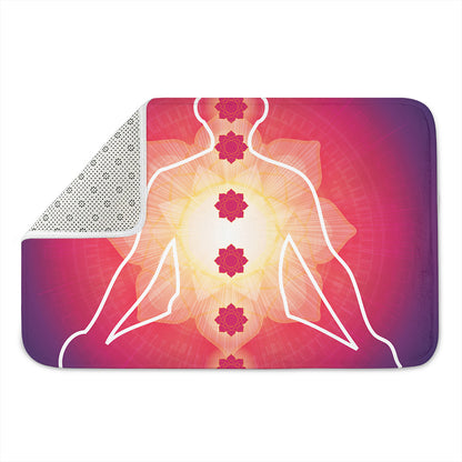 Mandala Chakras Aura Print Indoor Door Mat