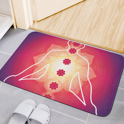 Mandala Chakras Aura Print Indoor Door Mat