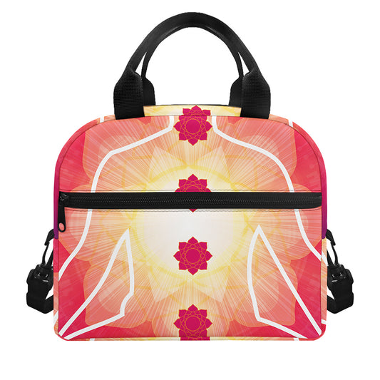 Mandala Chakras Aura Print Insulated Lunch Bag