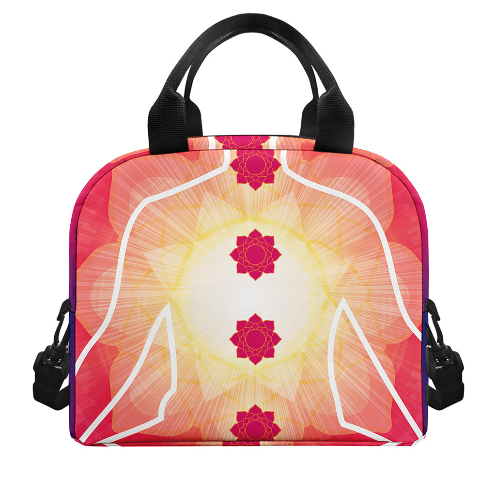 Mandala Chakras Aura Print Insulated Lunch Bag