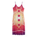 Mandala Chakras Aura Print Jersey Midi Cami Dress