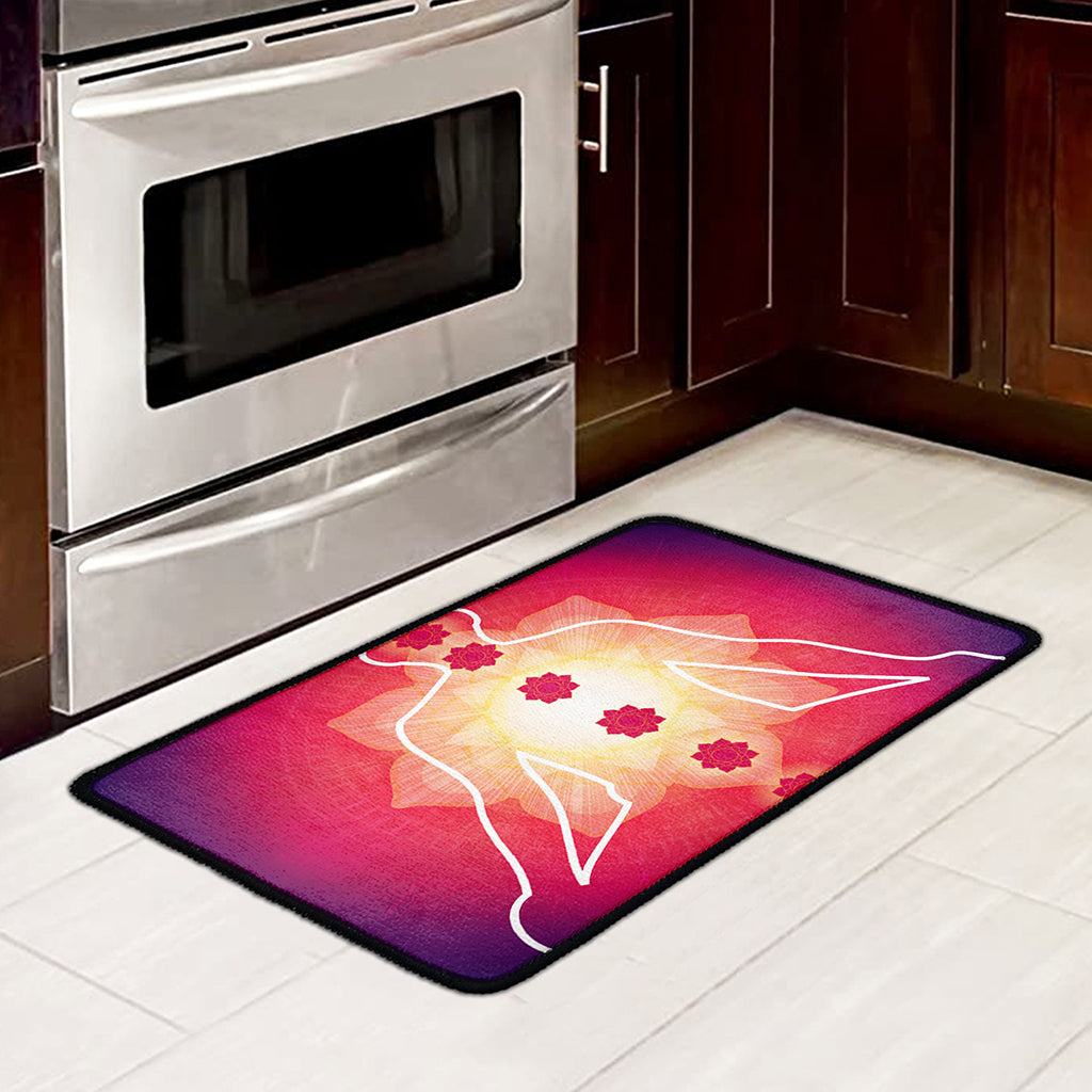 Mandala Chakras Aura Print Kitchen Mat