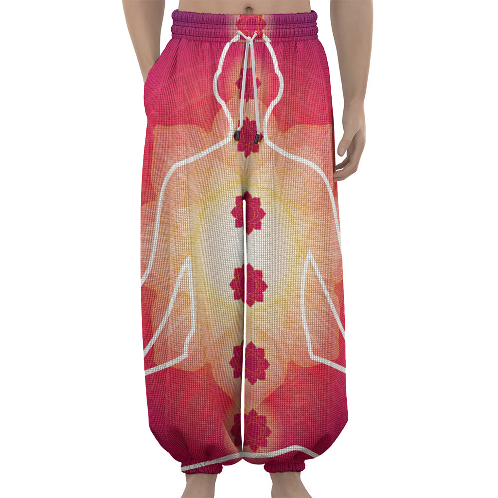 Mandala Chakras Aura Print Lantern Pants