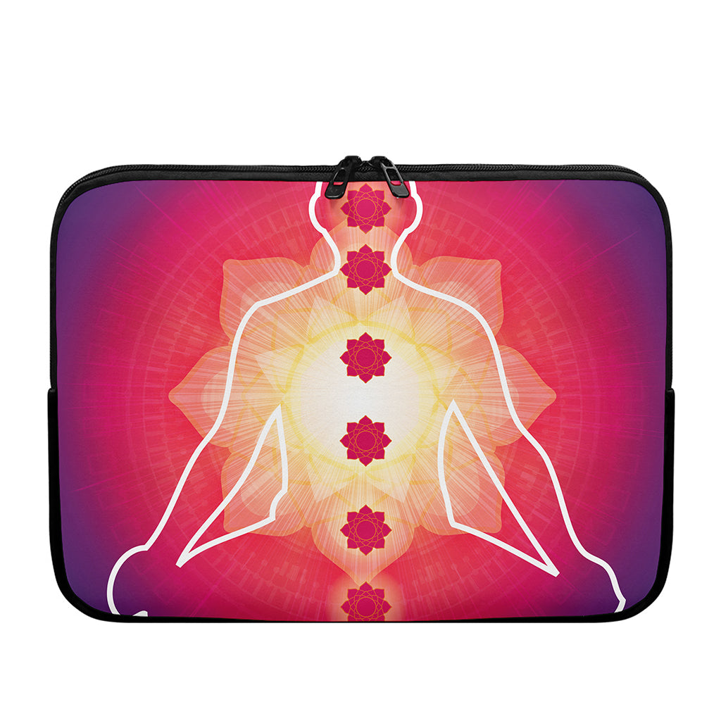 Mandala Chakras Aura Print Laptop Sleeve