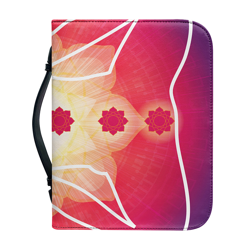 Mandala Chakras Aura Print Leather Bible Cover